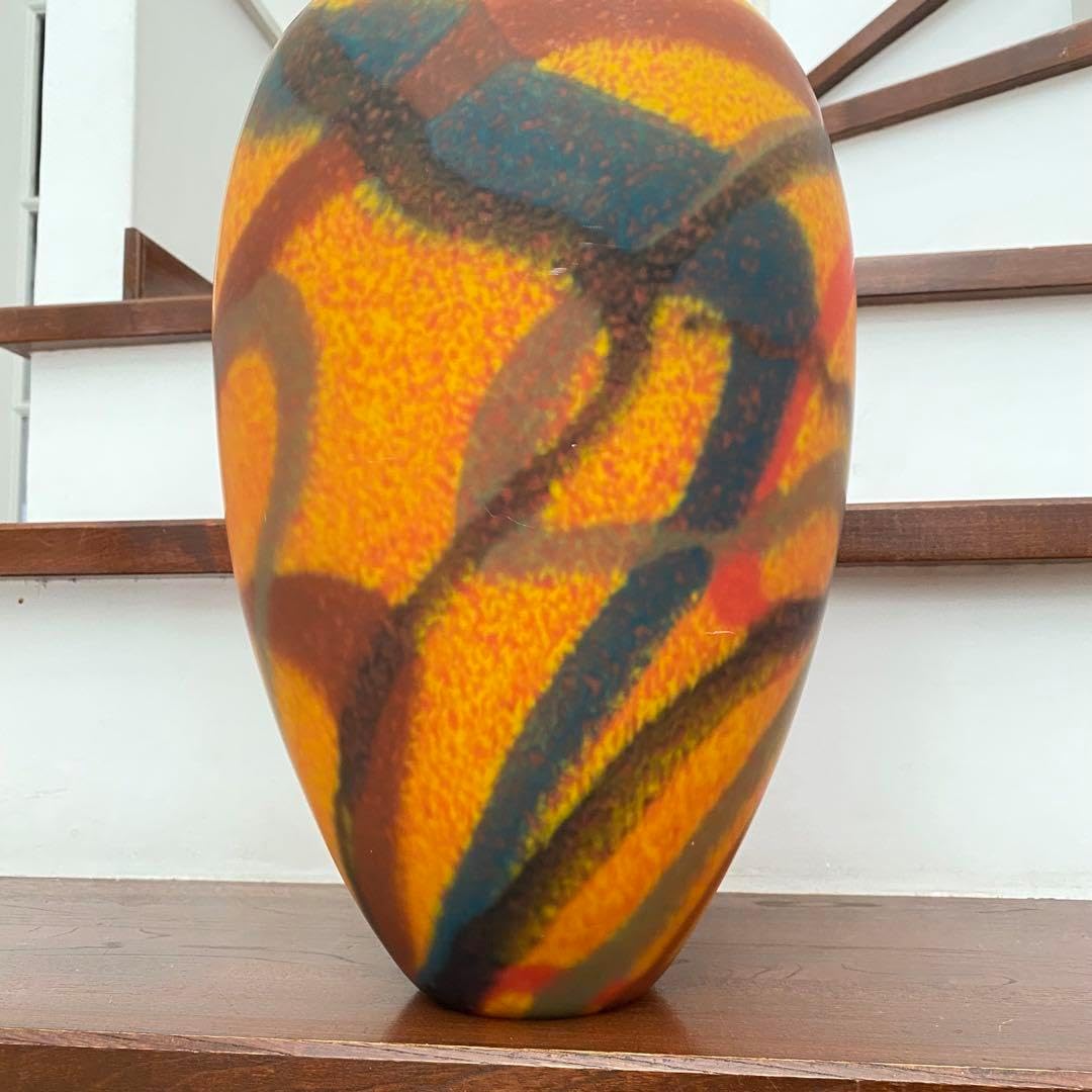 ヴィンテージ イオアン ネムトイ アート ガラス 卵型花瓶ガラス花瓶